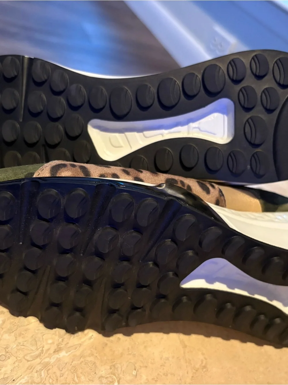 Steve Madden Camo & Leopard Print Sneakers in Brown and Green - Picture 8 of 10